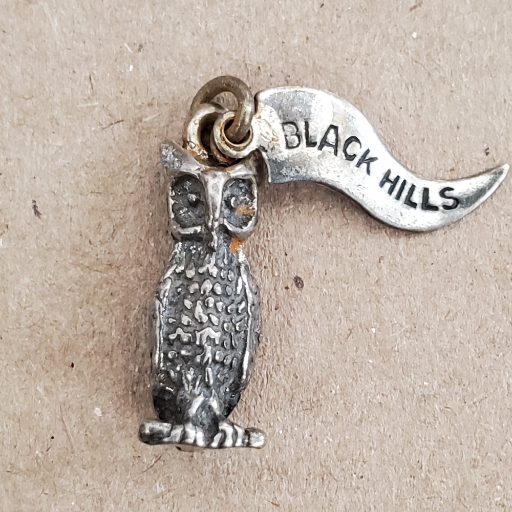 Vintage Owl Charm .925 Sterling Silver Necklace Bracelet